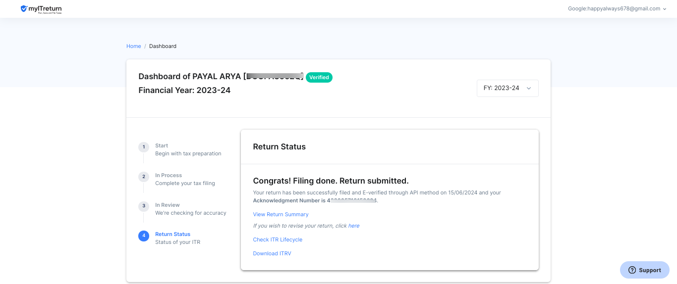 How To Check The Status Of Income Tax Return Through MyITreturn Portal ...