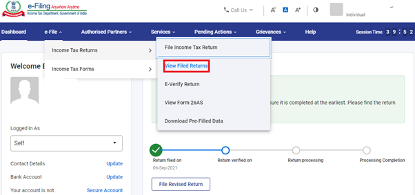 download itr receipt