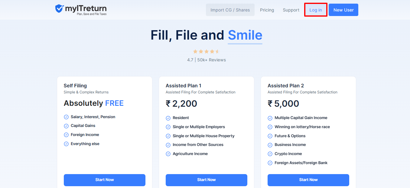 Login to myITreturn